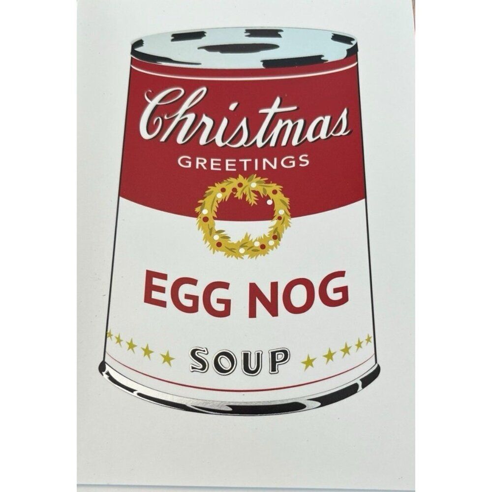 Happy Warholidays 8 Christmas Greetings Egg Nog Soup Can Cards Cards Envelopes